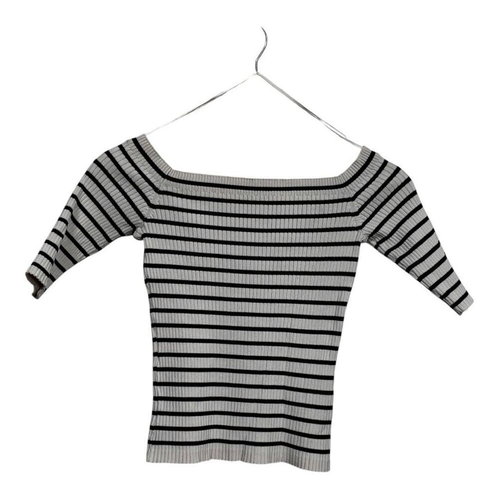 Zara Small Striped‎ Off Shoulder Top